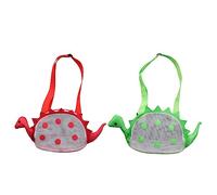 VANZACK 2 Stück Teiliges Strandtaschen Cartoon Dinosaurier Mesh Taschen Leichte Robuste Muschelbeutel für Sandspielzeug und Strandspielzeug zum Sammeln und Aufbewahren Beim