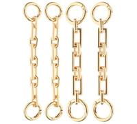 VANZACK 4 Stück Taschenriemenverlängerung aus Legierung, Gold, für | Verstellbare Kettenriemen für Schulter oder Crossbody, Dekorativ, Filigran, Praktisch, für Selbstgemacht Accessoires