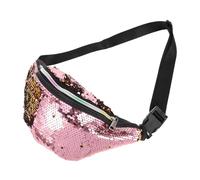 VANZACK Funkelnde Gürteltasche für Mädchen Verstellbare Umhängetasche mit Meerjungfrau Pailletten Stilvolle Sporttasche für Frauen und Mädchen für und Sport