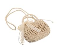VANZACK Gewebte Strandtasche für Damen Handliche Boho-tasche aus Stroh Lässige Umhängetasche mit Viel Stauraum für Urlaub und Freizeit