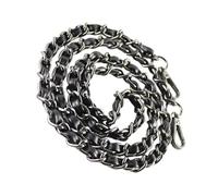 VANZACK Metall Taschenkette als Schulterkette für Taschen, Abnehmbar | Kettenriemen aus Metall und Stoff, Vintage Stil, für Schultertaschen und Umhängetaschen