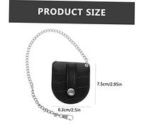 VANZACK Retro Gürteltasche Aus Schwarzem Bambusleder Kompakte Taschenuhr Hüfttasche Mit Weißem Armband Tragbare Vintage Taschenuhrhülle Für Damen Und Herren