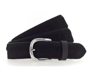 Vanzetti Animal Scouting 30mm Cambered Cow Fur Leather Belt W90 Black - kürzbar