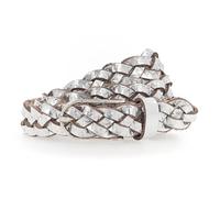 Vanzetti Braided Women's Belt W80 Silver Metallic