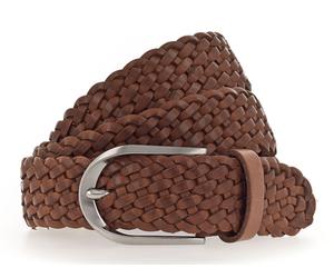 Vanzetti Braided Women's Leather Belt W95 Mid Brown