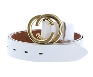 Vanzetti Chain Reaction 30mm Leather Belt W80 White