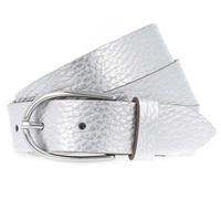 Vanzetti Damen Gürtel Leder 3 cm 105 cm silberfarben