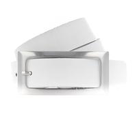 Vanzetti Damen Leder Gürtel Rindleder Damengürtel 30 mm Ledergürtel (100, Weiß)