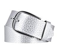 Vanzetti Damen Leder Gürtel Rindleder Metallic Damengürtel silber metallic 40 mm Ledergürtel (100 cm, Silber Metallic)