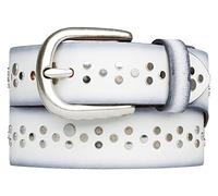 Vanzetti Damen Nieten Ledergürtel Made in Germany V5030A6505 Farbe white, Größe 100