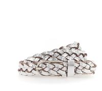 Vanzetti Braided Women's Belt W85 Silber Metallic