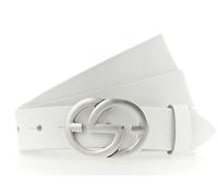 Vanzetti Full Leather Buckel Belt W80 White