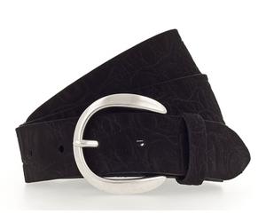 Vanzetti Genuine Beauty 35mm Velour Leather Belt W105 Black