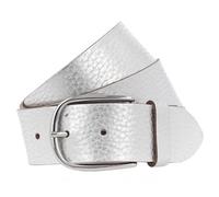 Vanzetti Damen Leder Gürtel Rindleder Metallic Damengürtel silber metallic 40 mm Ledergürtel (100 cm, Silber Metallic)