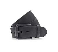 Vanzetti Gürtel, Unisex Ledergürtel, gewachst, 40 mm breit, schwarz, 80 cm