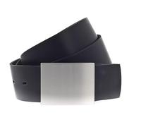 Vanzetti Herren Leder Gürtel 40mm Schwarz Rindleder Koppelschließe (115 cm)