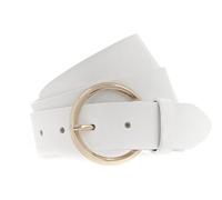 Vanzetti Leder Gürtel 35mm Full Leather Belt W80 White weiß