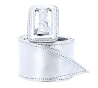 Vanzetti Sun Kissed 50mm Full Leather Belt W90 Silver Metallic