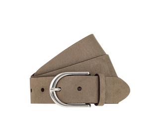 Vanzetti - * Velours-Damengürtel in 35 mm * schlichte Dornschließe in glänzendem Silber * femininer und modi... taupe | 2026-11nos 09.03...., 90