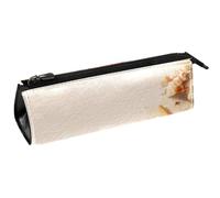 VAPOKF Bunte Muscheln, Seestern, Sand, Schreibwaren-Tasche, Bleistifttasche, Kosmetiktasche, kompakte Reißverschlusstasche