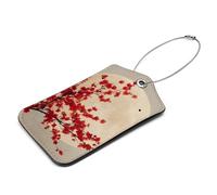 VAPOKF Cherry Blossom Moon Gepäckanhänger, Koffer-ID-Tag-Set, Handtaschenetiketten, Reisezubehör für aufgegebenes Gepäck, Handgepäck und Handtaschen