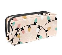 VAPOKF Federmäppchen, Federmäppchen, Schüler-Schreibwaren-Tasche für Teenager, Jungen, Mädchen, Schule, Bürobedarf, farbige Glühbirne, multi, 2.3x8.2x3.9in/6x21x10cm, Taschen-Organizer