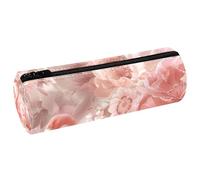 VAPOKF Federmäppchen mit Flamingo-Blumen, PU-Leder, Stifteetui, Münzbörse, Kosmetiktasche, Make-up-Tasche für Studenten, Schreibwaren, Schule, Büro, Aufbewahrung