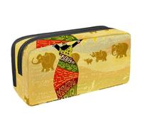 VAPOKF Federmäppchen, Schüler-Schreibwaren-Tasche für Teenager, Jungen, Mädchen, Schule, Bürobedarf - afrikanische Frauen, Landschaft, multi, 2.3x8.2x3.9in/6x21x10cm, Taschen-Organizer