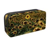 VAPOKF Federtasche, Federmäppchen Studentenetui für Teenager Jungen und Mädchen, Schulbedarf - Sonnenblumenfeld, Mehrfarbig, 2.3x8.2x3.9in/6x21x10cm, Tasche Organizer, blau/lila,