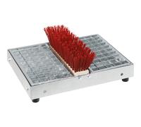 VAR Schuhreiniger, mit Gitterrost, silber