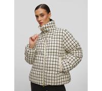 Varley Eugene Check Short Puffer Wolljacke Für Damen Var01946-egretmonocheck Weiß;Print M