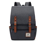 VARLIVOO Herren Rucksack Damen Rucksack 14 Zoll Laptop Schulrucksack Student College Arbeit Reisen Pendeln Anti-Diebstahl Wasserdicht Polyester Dunkelgrau