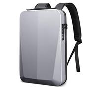 VARLIVOO Herren Rucksack mit USB Port 15.6 Zoll Laptop Passwort Schulrucksack Student College Universität Arbeit Reisen Pendeln Anti-Diebstahl Wasserdicht Polyester Silber