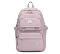 VARLIVOO Mode Rucksack für Studenten Kinder Schüler der Mittelstufe Gymnasiast Mädchen Teenager Schulrucksack 15.6 Zoll Laptop für Tagesrucksack Reisen Camping Wasserdicht Polyester Violett