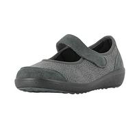 VAROMED Sevilla Ballerina Damen I Orthopädische Schuhe I Ballerina mit Klett I Stretch Ballerina I Ballerinas Damen I Gesundheitsschuhe für breite & Sensible Füße (Grau, Numeric_38_Point_5)