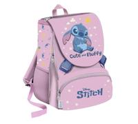VARZI Erweiterbarer Schulrucksack Stitch Kinder Grund- oder Mittlere Jungen mit mehreren Taschen und verstellbaren Schultergurten, praktisch und vielseitig Rosa 1956, Rosa, S