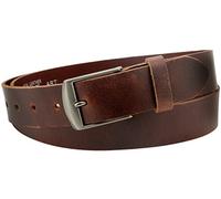 Vascavi Ledergürtel aus Büffelleder, Made in Germany, braun, ca. 35mm breit und ca. 3-4mm stark, kürzbar, Gürtel, Vollledergürtel, Jeansgürtel, Herrengürtel, Damengürtel
