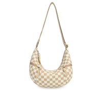 VASCHY Halbmond Crossbody Bag, Moon Bag Damen Schultertasche Mode Leichte Nylon Mittelgroß Umhängetasche für Reisen/Arbeit/Schule