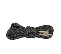 VASGO Iron Head runde Schnürsenkel, reflektierend, für Sneaker, 10 verschiedene Längen, 12 Farben, Schwarz, 59inch/150cm