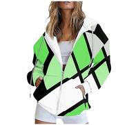 Vasreyy Angebote Tages Blitzangebote Heute Hoodie Decke Damen Sweatjacke Tops Teenager Mädchen Hoodie Y2K Kapuzenjacke Mit Tasche Reißverschluss Sweatshirt Mit Kapuze Hoodie Jacke Damen (Green, L)