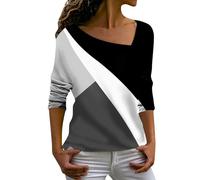 Vasreyy Bluse Damen Damen Pullover Damen Sweatshirt Pullover rot Damen Basics Damen Glitzer T-Shirt 50. Geburtstag Mann Summer Tops Blusenshirt Damen Stumble Guys Pullover Deckenpullover (XXL, Black)