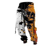 Vasreyy Gym Hose Herren Trainingsanzug Herren Kawaii Clothes Anime Pullover Baggy Cargohose Herren Stretch Jeanshose Herren Schlafanzughose Herren Bequeme Hose Herren Arbeitshose Herren (XXL, White)