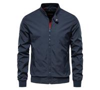 Vasreyy Herren Jacke Winter Leicht Full Zip Motorrad Stehkragen Bikerjacke Biker Motorradjacke mit Reißverschluss Freizeit Übergangsjacke Outdoor Oberbekleidung Winter Zipper Freizeitjacke für Männer
