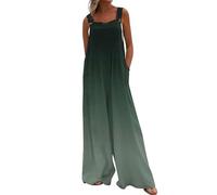 Vasreyy Hosenanzug Damen Elegant Jumpsuit Mädchen Overall Herren Damen-Overalls Sommerlicher Sommer Lathose Catsuit(S,Minzgrün)