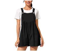 Vasreyy Overall Damen Festlich Jumpsuit Sommer Elegant T-Shirt Sexy(XXL,Schwarz)