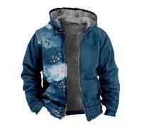 Vasreyy Pulli Herren Sweatjacke Herren ohne Kapuze Wachsjacke Herren Herren 3 in 1 allwetterjacke Winter Lederjacke Herren Army Jacke Herren Lederjacke Bundeswehr Parka Herren Original (Blue, 4XL)