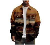 Vasreyy Strickjacke Herren mit Kapuze Blazer grün Stehkragen Pullover pink Tactical Jacke Regenjacke Wollpullover Winter Marine Mantel(Light Brown, XL)