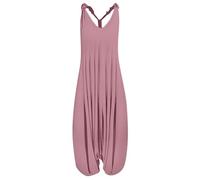 Vasreyy Trägerrock Lang Langer Jumpsuit Damen Sommer Jumpsuits Für Elegant Blumenmuster Ärmellos Elastische Falten Casual Lose Weites Bein Playsuit Mit Große Taschen Overall