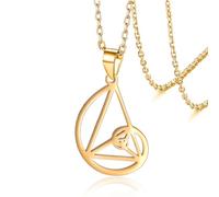 VASSAGO Fibonacci Sequenz Halskette Golden Ratio Halskette Geometrische Spirale Halskette für Männer Frauen Mathematik Abschluss Mathematik Lehrer Geschenk (Gold-Halskette)