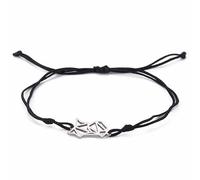 VASSAGO Fuchs-Anhänger Armband Edelstahl Origami Charm Armband Tierschmuck für Paare Männer Frauen Wer Fuchs liebt, One Size, Edelstahl, Ohne Edelstein